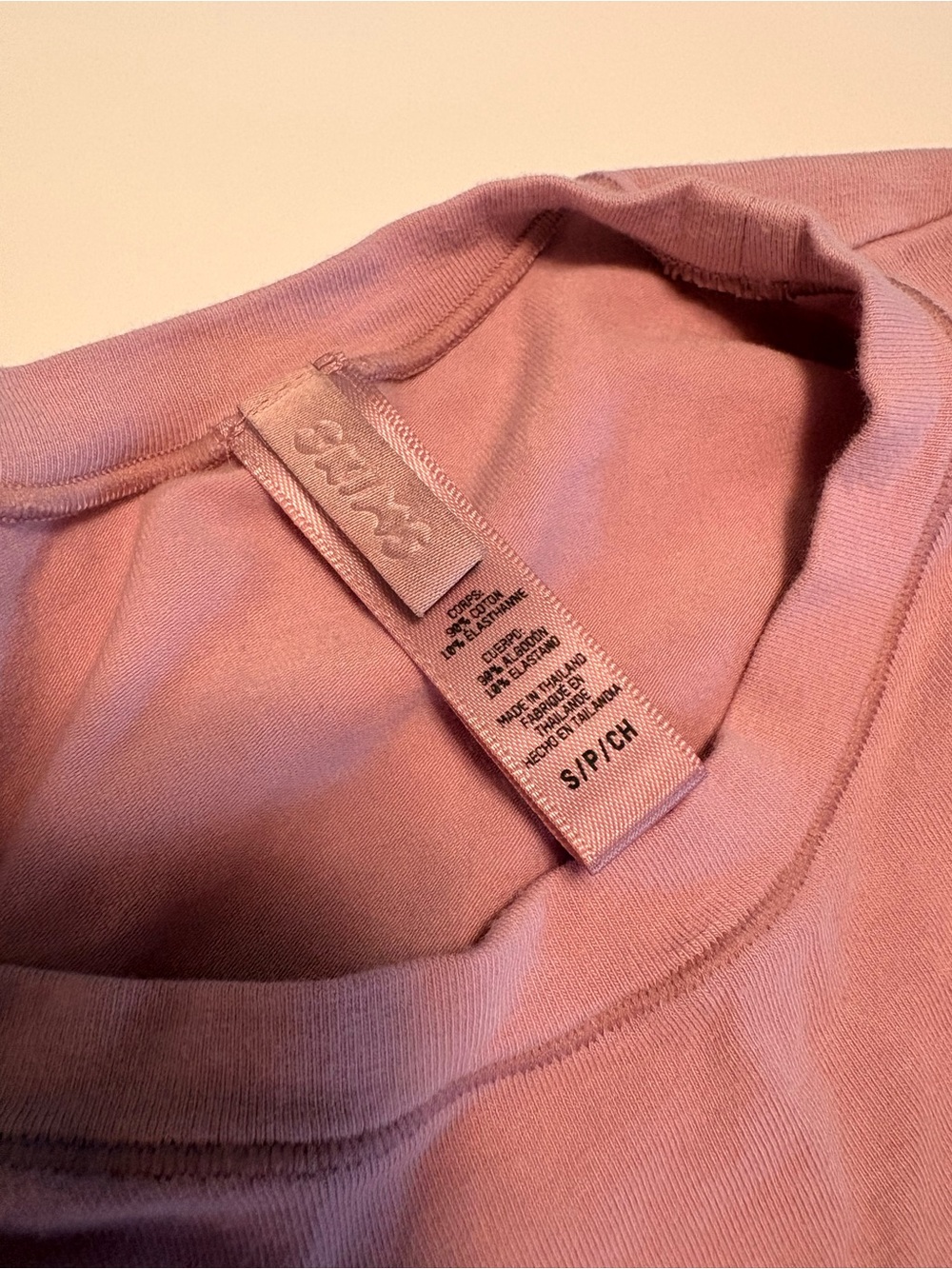 SKIMS Long Sleeve Crewneck Top - Mauve - Picture 3 of 5
